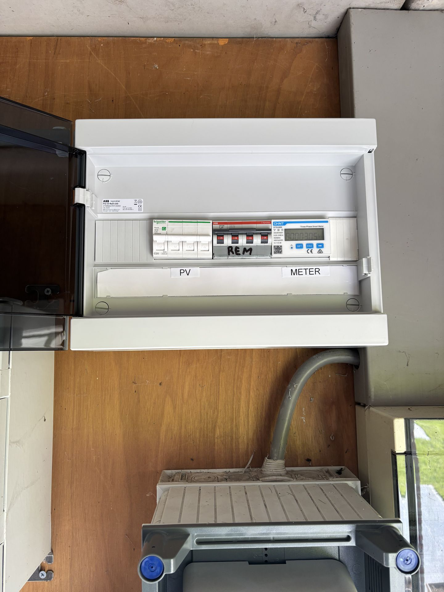 Meterkast na installatie bij Wim in Meulebeke