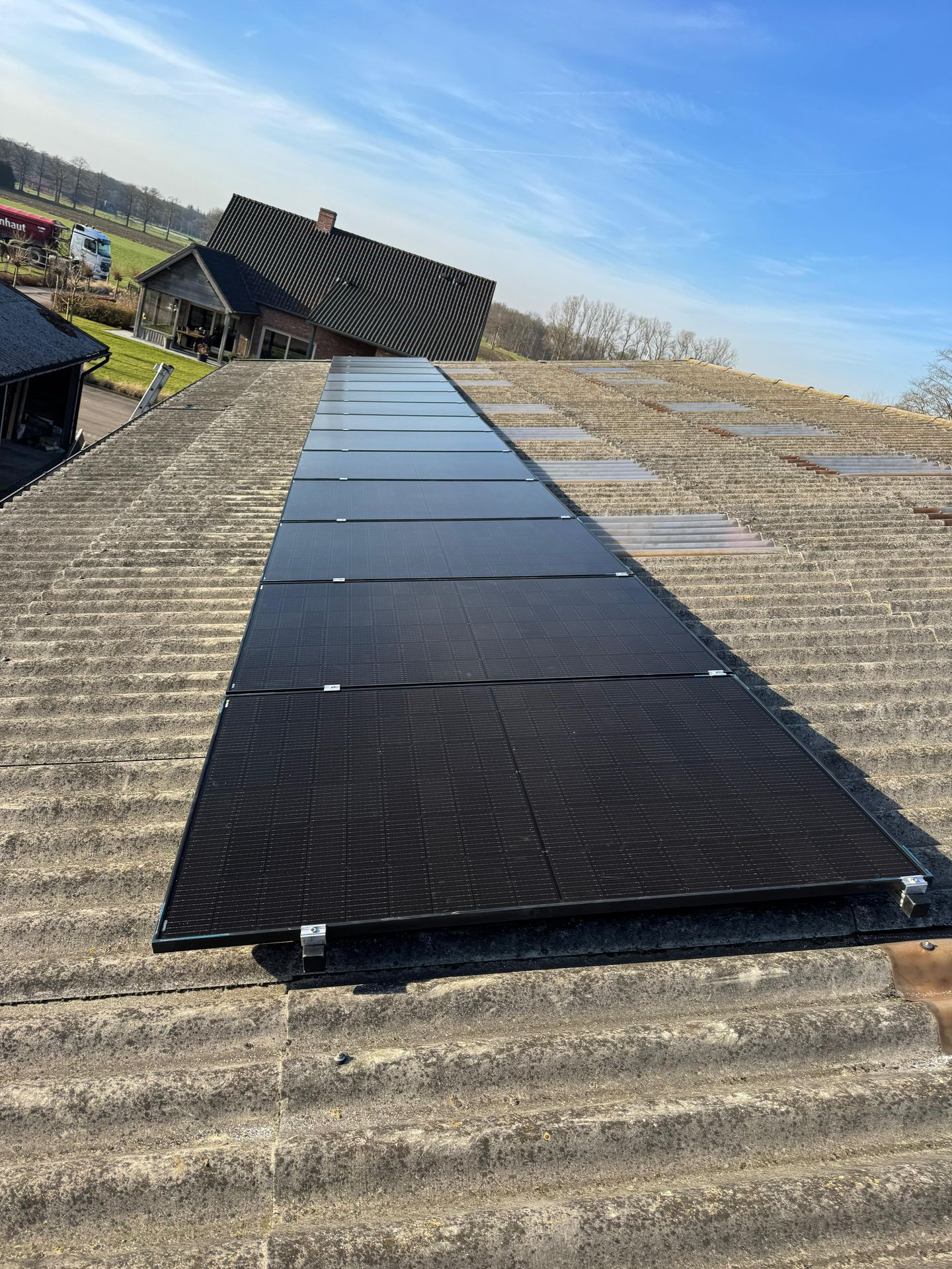 Zonnepanelen op de boerderij van Wim in Meulebeke